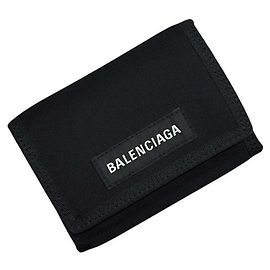 Cartera Tri-Fold Balenciaga Mini Explorer Negro