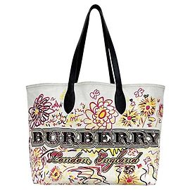 Burberry Wendbare Tote Bag Weiß Beige