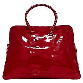 Borsa Tote Miu Miu in pelle smaltata Rosso