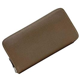 Hermès Hermes Azap Silk In Round Long Wallet Beige Taupe