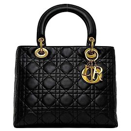 mala Christian Dior Lady Medium Preto
