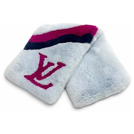 Estola de seda azul Louis Vuitton Azul
