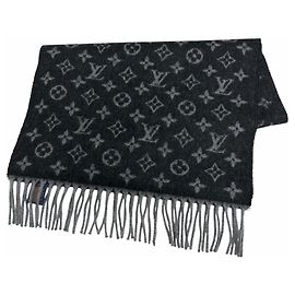 Stola in lana e cashmere Monogram Gradient Louis Vuitton Nero
