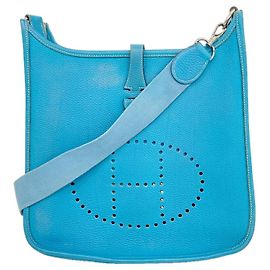 Hermès Sac à épaule Hermes Evelyne 1PM Bleu
