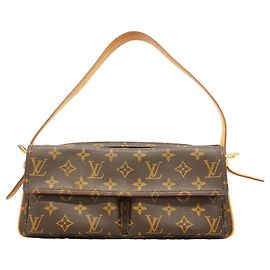 Bolso de hombro Louis Vuitton Monogram Vivacite MM Castaño