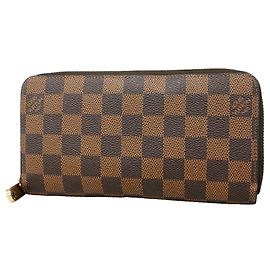 Cartera Louis Vuitton Damier Zippy en Ebene Damier ebene