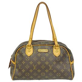 Borsa Louis Vuitton Monogram Montorgueil PM Marrone