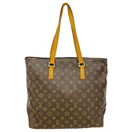 Louis Vuitton Monogram Cabas Mezzo Tote Bag Brown