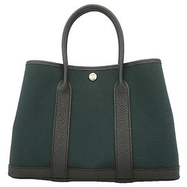 Hermès Hermes Garden TPM Tote Bag Schwarz Khaki