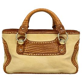 Céline Celine Boogie Bag Leather Handbag Brown