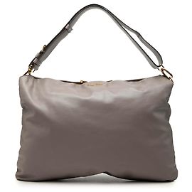 Miu Miu Brown Soft Calf Cloud Hobo Marron Taupe