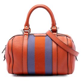Borsa Boston Gucci Joy Small in pelle di vitello Orange con Web Arancione