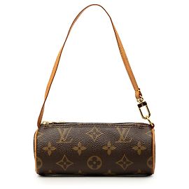 Louis Vuitton Brown Monogram Papillon Pochette Castaño