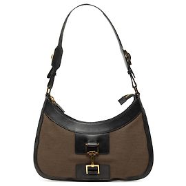 Bolsa Jackie Hobo Gucci em lona marrom Marrom