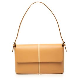 Sac à épaule à rabat Burberry en cuir marron Marron Caramel