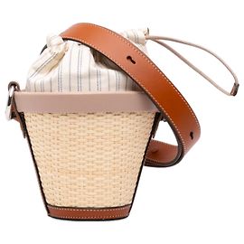 Maison Martin Margiela Maison Margiela Beige Fire gewebte Raffia-Bucket Bag Beige