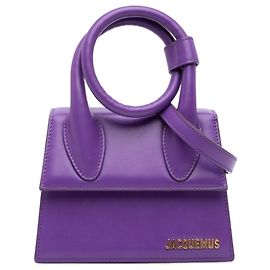 Jacquemus Purple Leather Le Chiquito Noeud Violet