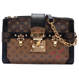 Louis Vuitton Brown Monogram Reverse Trunk Clutch Braun