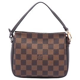 Louis Vuitton Brown Damier Ebene Trousse Pochette Castaño