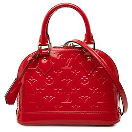 Louis Vuitton Red Monogram Vernis Alma BB Red