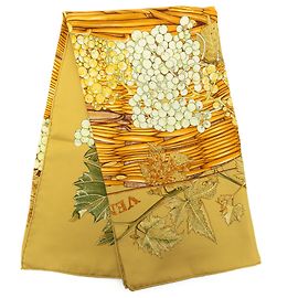Carré en soie Hermès Gold Vendanges 90 Doré