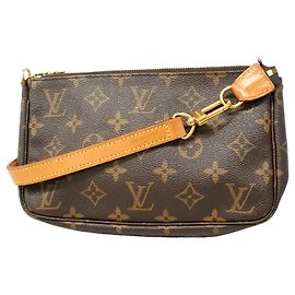 Borsa a tracolla Louis Vuitton Monogram Pochette Accessoires Marrone