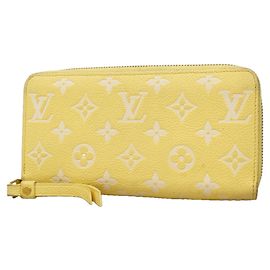 Portafoglio Zippy Louis Vuitton Monogram Empreinte Bicolor Giallo