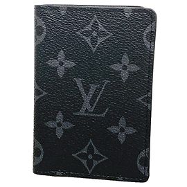 Porta-cartões Louis Vuitton Monogram Eclipse Preto