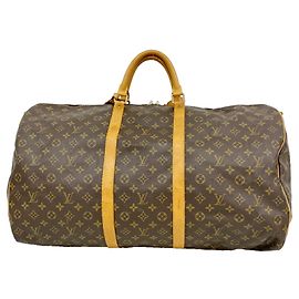 Louis Vuitton Brown Boston Monogram Keepall Bandoulière 60 Marron