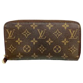Louis Vuitton Monogram Zippy Wallet Brown