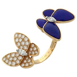 Anello Van Cleef & Arpels De Papillon Entre d'Or Blu