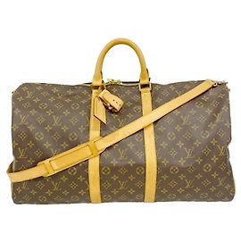 Louis Vuitton Monogram Keepall Bandoulière 55 Braun