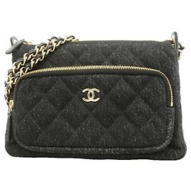 Borsa a tracolla con catena Chanel Matelassé Nero