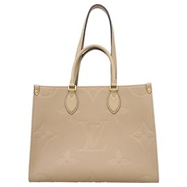 Louis Vuitton Monogram Empreinte OnTheGo MM Tote Bag Grau