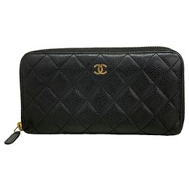 Cartera larga Chanel Matelassé Negro