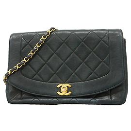 Bolsa de Ombro Chanel Diana Chain Preto