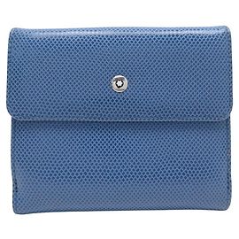 NEW MONTBLANC LA VIE DE BOHEME 9407 LEATHER CARD HOLDER WALLET Blue