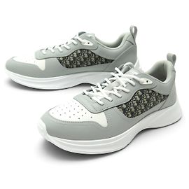 Autre Marque NEUE DIOR B25 RUNNER SNEAKERS 44 3SN259YUH OBLIQUE CANVAS GRAU BOX SNEAKERS Grau