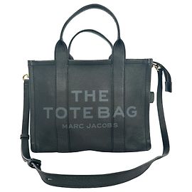 Marc Jacobs Medium The Tote Bag in Black Calf Leather  Black