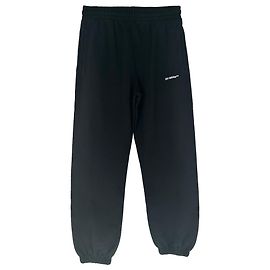 Off White Off-White Wave Out Diag kurze Sweatpants aus schwarzer Baumwolle Schwarz