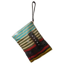 Pochette Marni Glossy Grip Rayée Multicolore