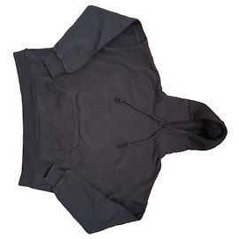 Autre Marque Sweatshirt com capuz preta com asas de lantejoulas Preto