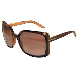 Gucci GG3128/S Square Sunglasses Brown Brown