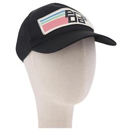 Casquette PRADA Nylon Black White Auth ar14198 Noir Blanc