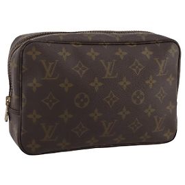 LOUIS VUITTON Monogram Trousse Toilette 23 Clutch Bag M47524 LV Auth 205129 Monogram