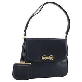 Borsa a tracolla GUCCI in pelle blu navy e oro autentica 205163 D'oro Blu navy
