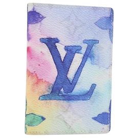 LOUIS VUITTON Watercolor Organizer De Poch Card Case M80456 LV Auth 203695SAM Bianco