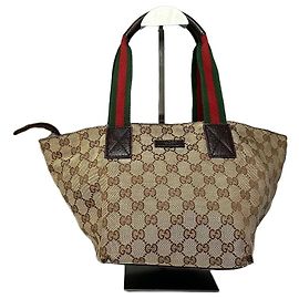 Vintage Gucci GG Supreme Strukturierte Top-Handle Tasche ca. Ende der 2000er Beige Brown Beige