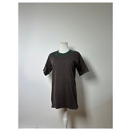 Vintage Issey Miyake T-Shirt aus Baumwollmischung Dunkelbraun Olive L Grün