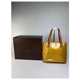 Bolso Tote Vintage Louis Vuitton Monogram Vernis Patent Finales de los 90 Yellow Amarillo
